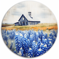 Thumbnail for Blue Bonnetts Sign Spring Dco-00858 For Wreath 10 Round Metal