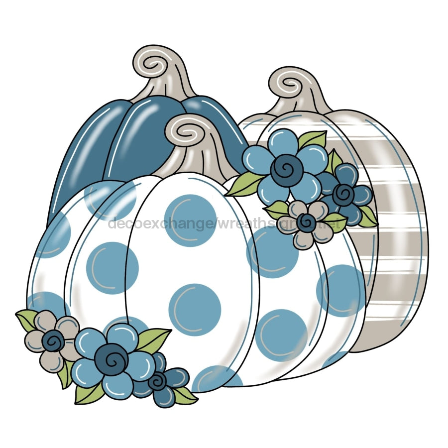 Blue Fall Pumpkin Sign, wood sign, PCD-W-008 - DecoExchange¬Æ
