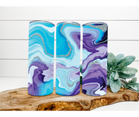 Thumbnail for Blue Swirl Tumbler, 20 oz Skinny Tumbler - DECOETUMBLER-194