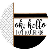 Thumbnail for Boho Door Hanger, Hello Like Kids Door Hanger, DCO-01863-DH, 18