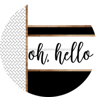 Thumbnail for Boho Door Hanger, Oh Hello Door Hanger, DCO-01864-DH, 18