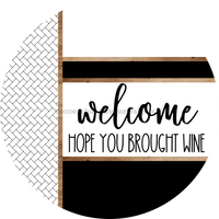 Thumbnail for Boho Door Hanger, Welcome Brought Wine Door Hanger, DCO-01855-DH, 18