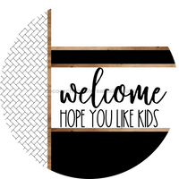 Thumbnail for Boho Door Hanger, Welcome Like Kids Door Hanger, DCO-01862-DH, 18