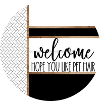 Thumbnail for Boho Door Hanger, Welcome Pet Hair Door Hanger, DCO-01850-DH, 18