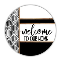 Thumbnail for Boho Door Hanger Welcome To Our Home Dco-01780-Dh 18’’ Round Wood