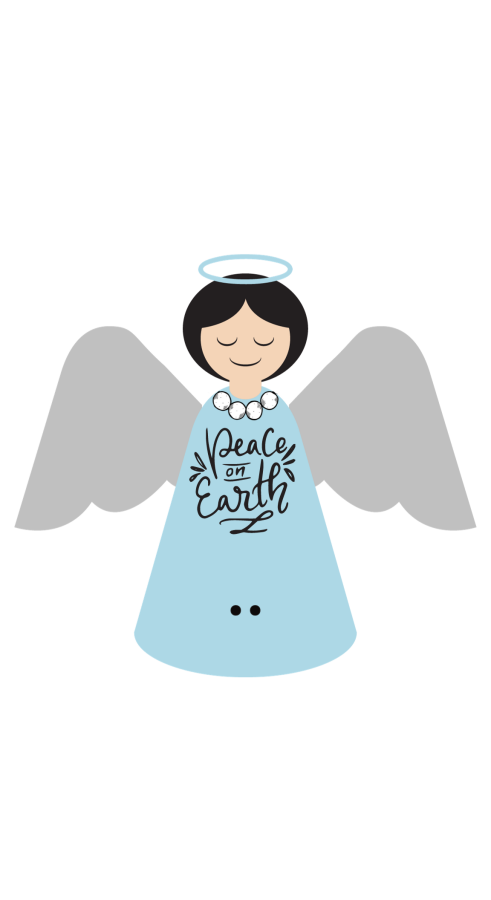 Angel 13" Wood Bow Backer - BB-W-0014