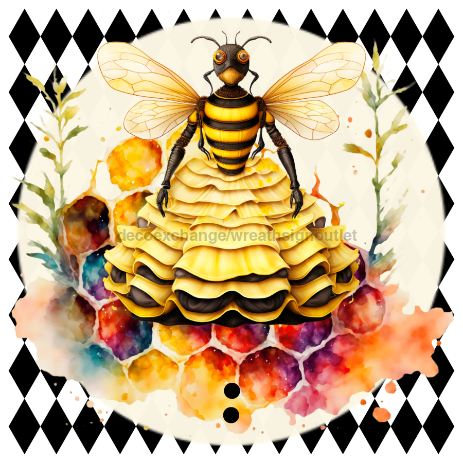Bee 13" Wood Bow Backer - BB-W-0106