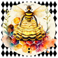 Thumbnail for Bee 13" Wood Bow Backer - BB-W-0106