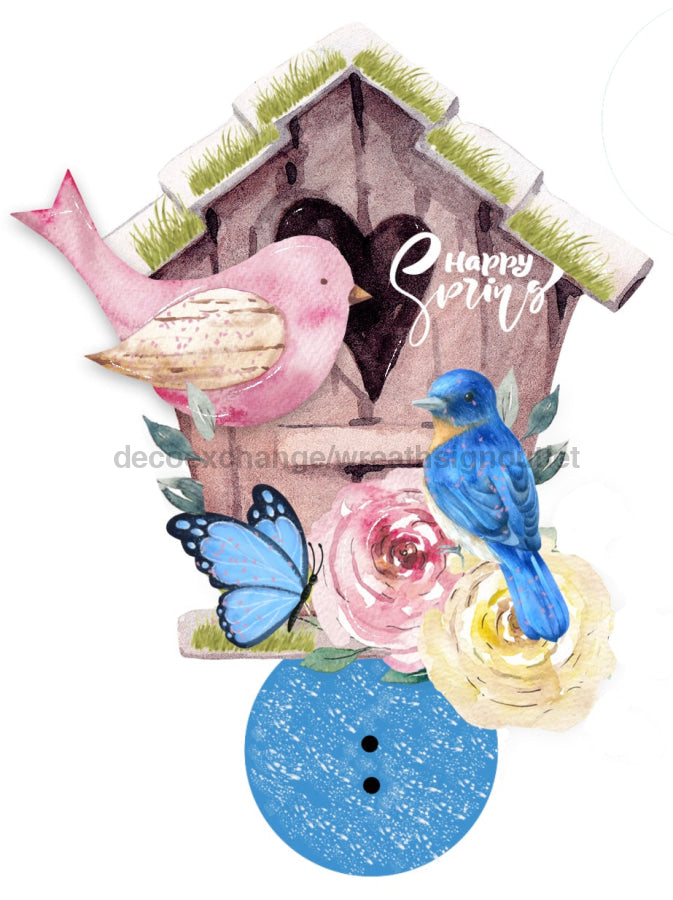 Bird House 13" Wood Bow Backer - BB-W-0050