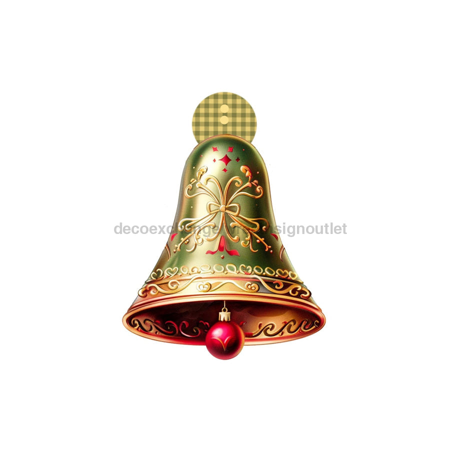 Bow Backer, Christmas Bell Bow Backer, wood sign, BB-W-0163, 13in wreath sign