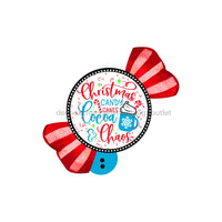 Thumbnail for Bow Backer, Christmas Candy Bow Backer, wood sign, BB-W-0168, 13in wreath sign