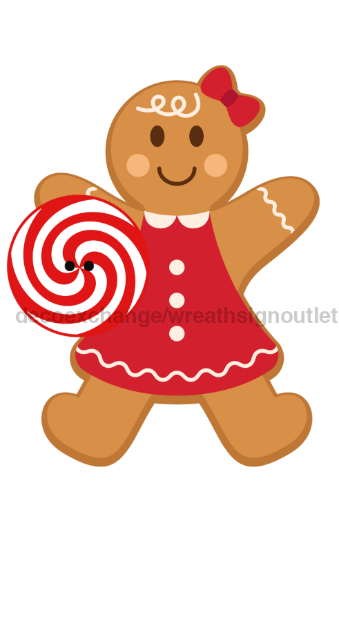 Girl Gingie 13" Wood Bow Backer - BB-W-0017