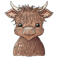 Thumbnail for Highland Cow 14" Wood Bow Backer - DECOE-W-903436