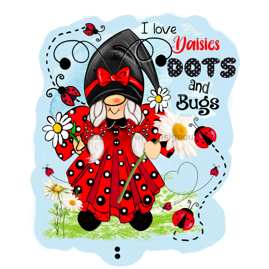 Lady Bug 13" Wood Bow Backer - BB-W-0126
