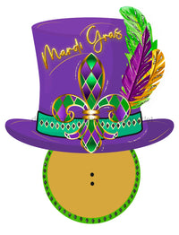 Thumbnail for Mardi Gras 13" Wood Bow Backer - BB-W-0040