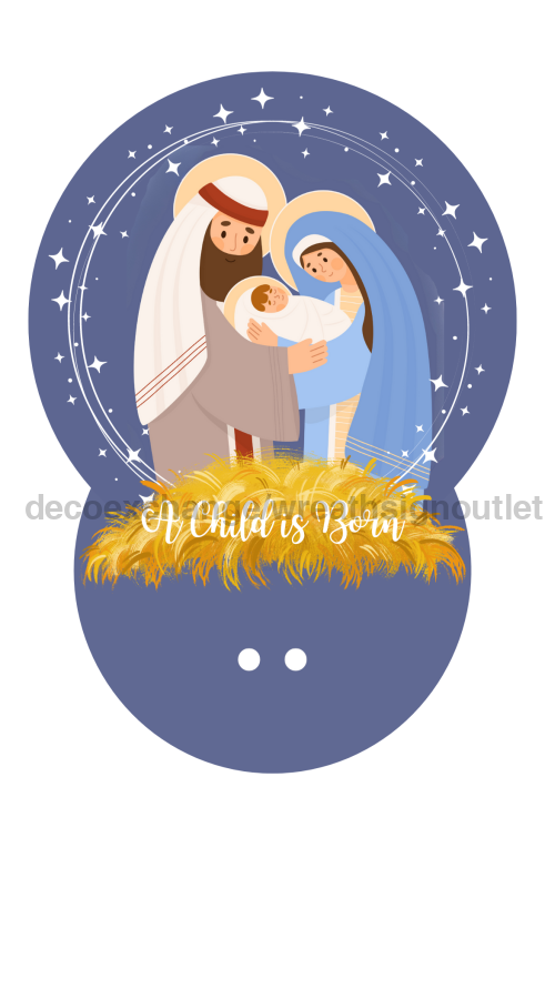 Nativity 13" Wood Bow Backer - BB-W-0006