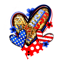 Thumbnail for Patriotic 13" Wood Bow Backer - BB-W-0114