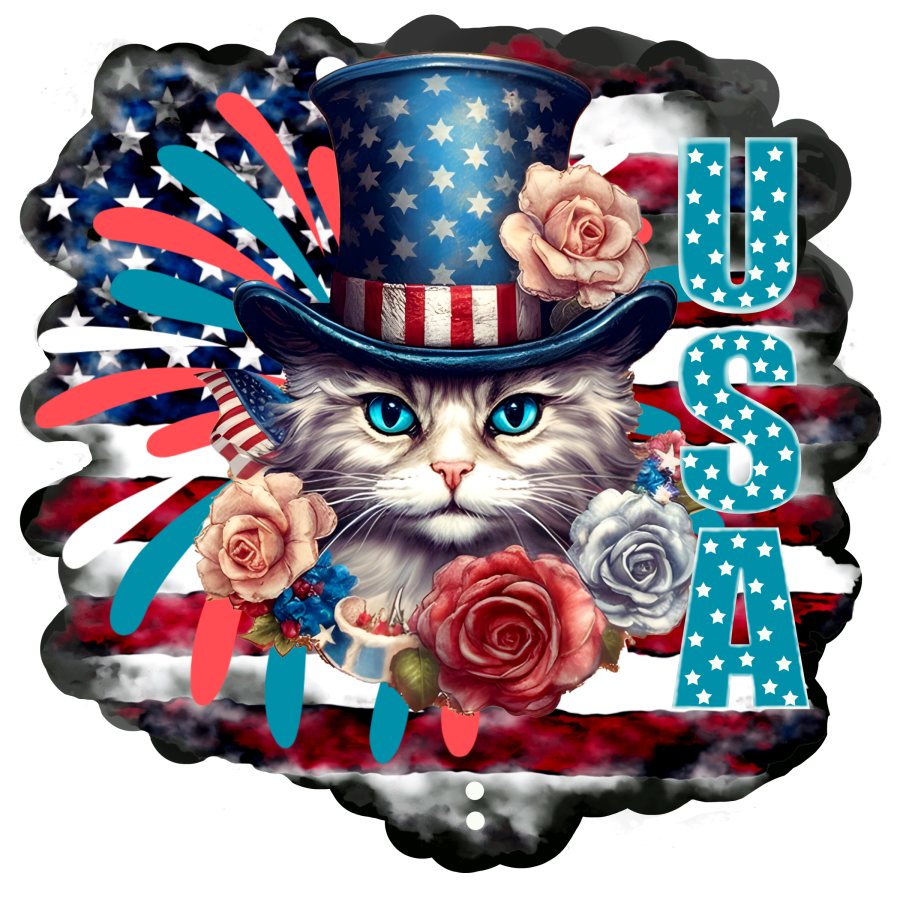 Patriotic 13" Wood Bow Backer - BB-W-0124