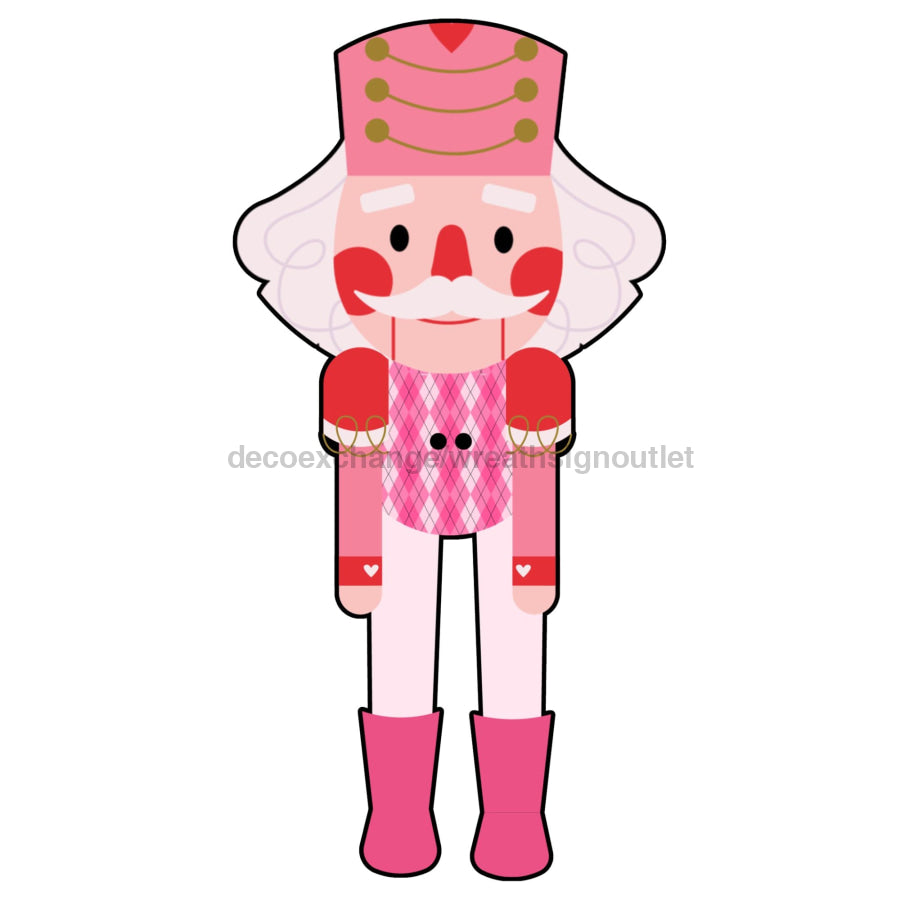 Pink NutCracker 13" Wood Bow Backer - BB-W-0027