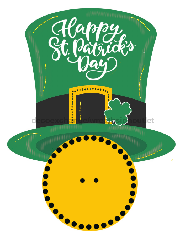 St Patricks Day 13" Wood Bow Backer - BB-W-0038