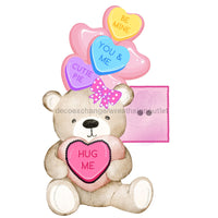 Thumbnail for Valentine 13" Wood Bow Backer - BB-W-0029