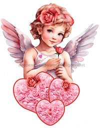 Thumbnail for Valentine 13" Wood Bow Backer - BB-W-0048