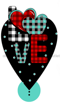Thumbnail for Valentine 13" Wood Bow Backer - BB-W-0051