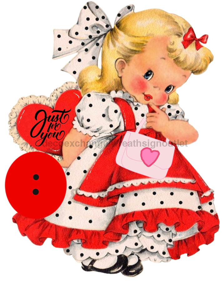 Valentines Day 13" Wood Bow Backer - BB-W-0034