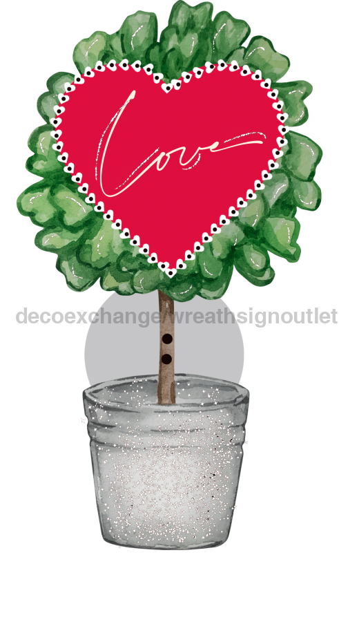 Valentines Day 13" Wood Bow Backer - BB-W-0036