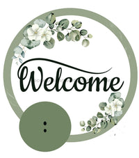 Thumbnail for Welcome 13" Wood Bow Backer - BB-W-0089