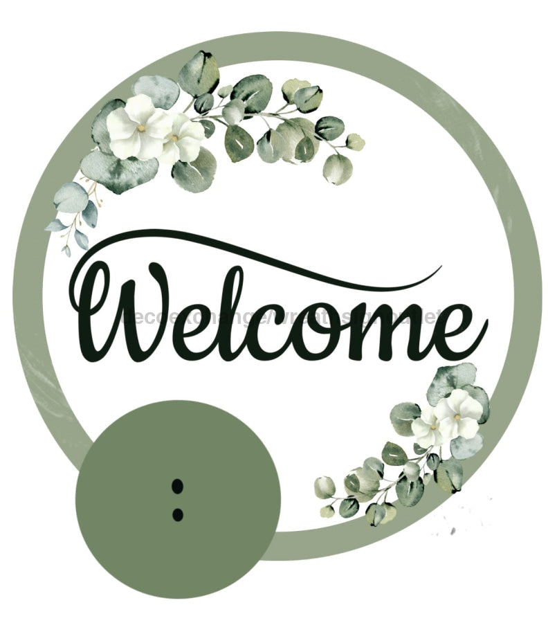 Welcome 13" Wood Bow Backer - BB-W-0089