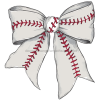 Thumbnail for Bow Door Hanger Baseball Coquette Bow wood sign DECOE-W-904777-DH 22‚Äô‚Äô Door Hanger 22‚Äô‚Äô Door Hanger