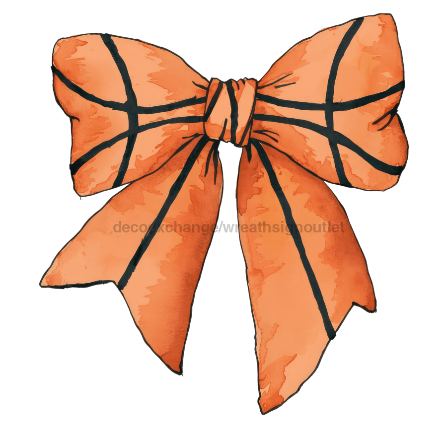 Bow Door Hanger Basketball Coquette Bow wood sign DECOE-W-904782-DH 22‚Äô‚Äô Door Hanger 22‚Äô‚Äô Door Hanger
