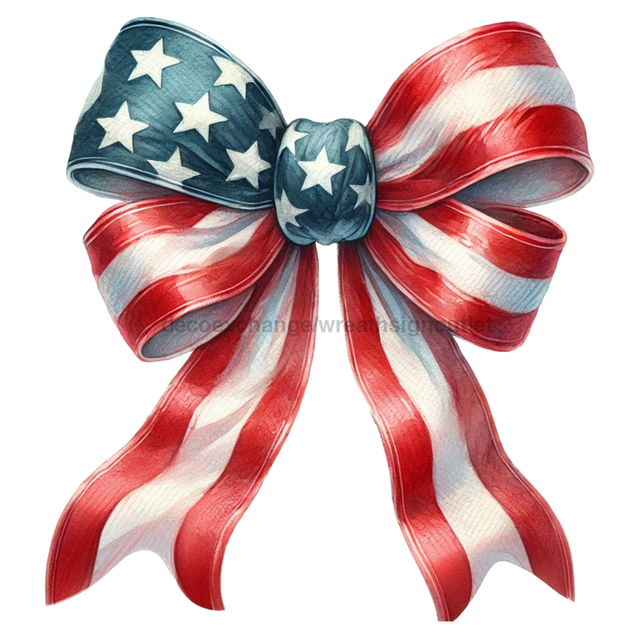Bow Door Hanger Patriotic Coquette Bow wood sign DECOE-W-904780-DH 22‚Äô‚Äô Door Hanger 22‚Äô‚Äô Door Hanger