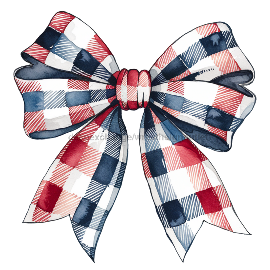 Bow Door Hanger Patriotic Coquette Bow wood sign DECOE-W-904781-DH 22‚Äô‚Äô Door Hanger 22‚Äô‚Äô Door Hanger