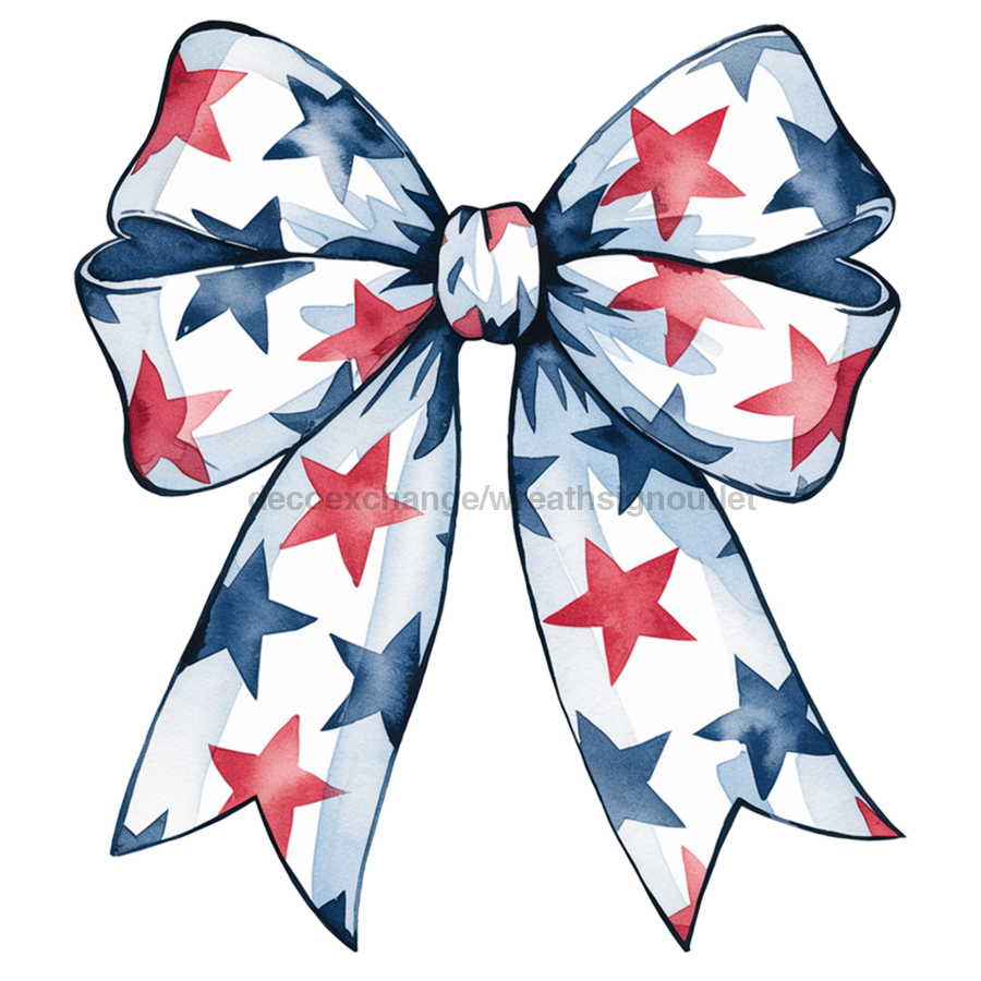 Bow Door Hanger Patriotic Coquette Bow wood sign DECOE-W-904784-DH 22‚Äô‚Äô Door Hanger 22‚Äô‚Äô Door Hanger