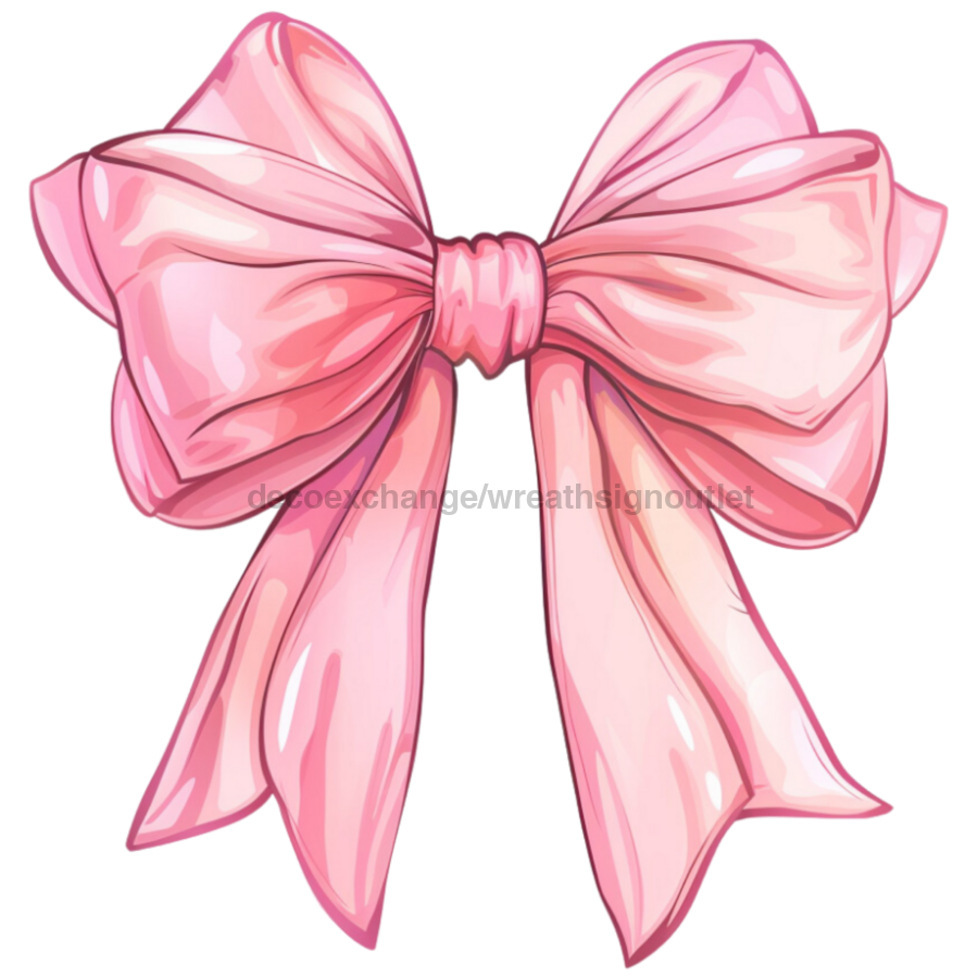 Bow Door Hanger Pink Coquette Bow wood sign DECOE-W-904785-DH 22‚Äô‚Äô Door Hanger 22‚Äô‚Äô Door Hanger