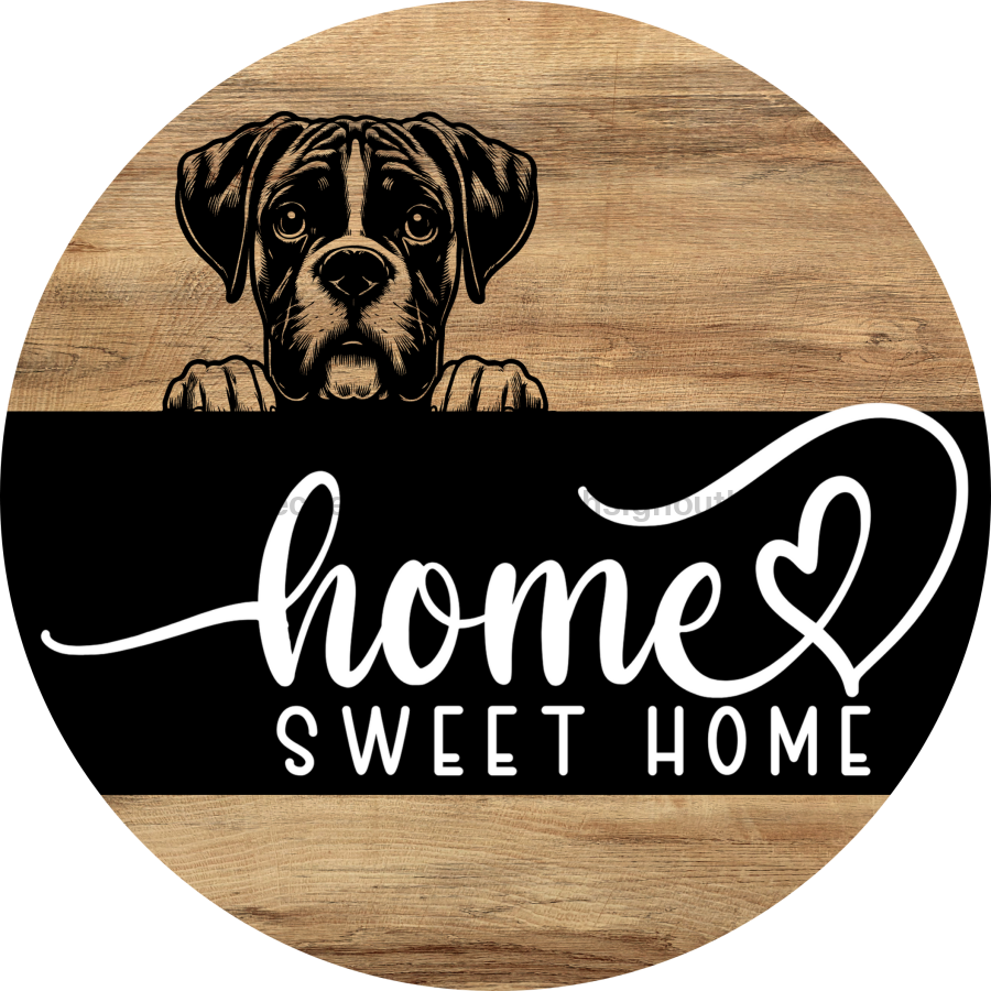 Dog Door Hanger, Hello Brought Treats Door Hanger, DCO-01975-DH, 18" Round Wood