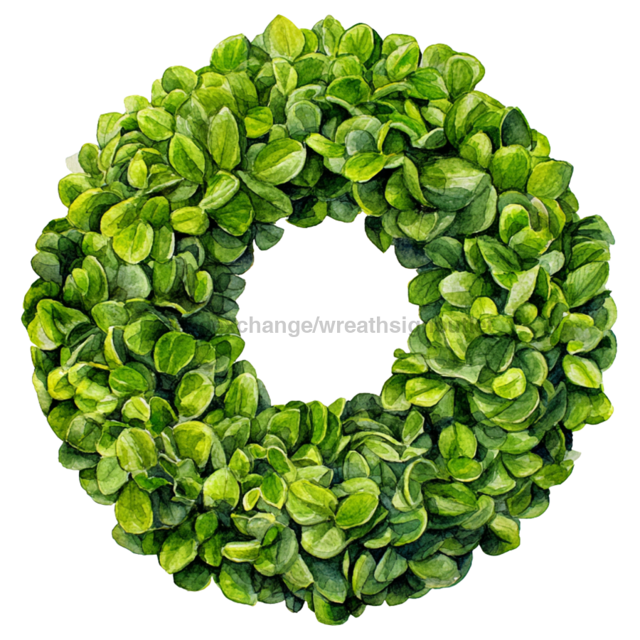Boxwood Base * UV Print* 22" Wood Door Hanger - DCO-W-00089-DH