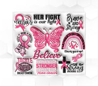 Thumbnail for Breast Cancer Awareness Tumbler, Survivor Tumbler, 20 oz Skinny Tumbler - DECOETUMBLER-343