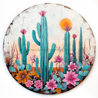 Thumbnail for Cactus Door Hanger Dco - 01334 - Dh 18’ Round Wood