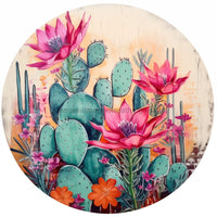 Thumbnail for Cactus Door Hanger Dco - 01337 - Dh 18’ Round Wood