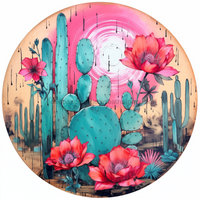 Thumbnail for Cactus Door Hanger Dco - 01339 - Dh 18’ Round Wood