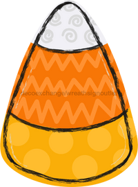 Thumbnail for Candy Corn with Chevron Print, wood sign, DECOE-W-006 - DecoExchange¬Æ