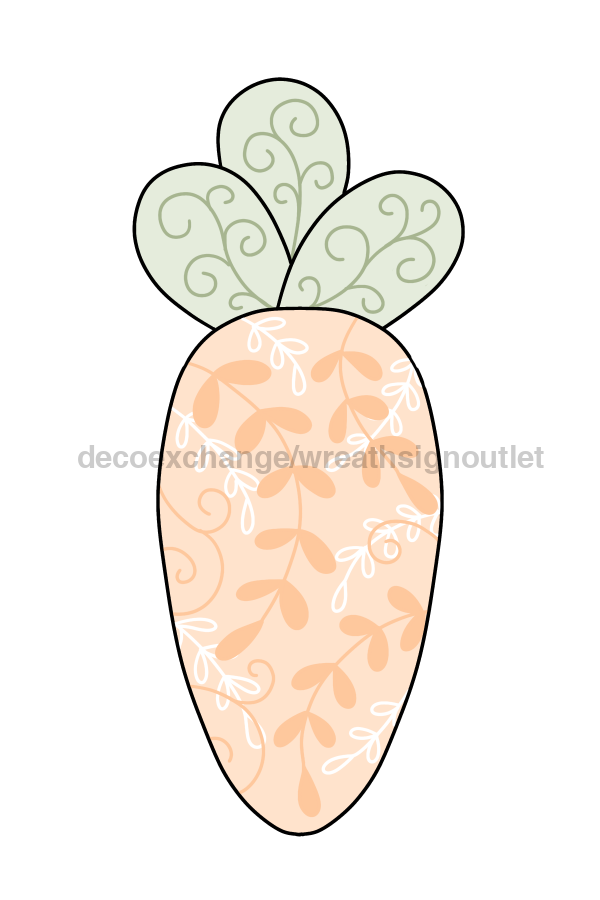 Carrot Easter PCD 22" Wood Door Hanger - 44192696664219