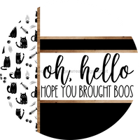 Thumbnail for Cat Door Hanger, Hello Brought Boos Door Hanger, DCO-01921-DH, 18