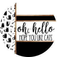 Thumbnail for Cat Door Hanger, Hello Like Cats Door Hanger, DCO-01930-DH, 18