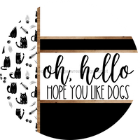 Thumbnail for Cat Door Hanger, Hello Like Dogs Door Hanger, DCO-01927-DH, 18