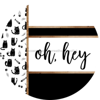 Thumbnail for Cat Door Hanger, Oh Hey Door Hanger, DCO-01933-DH, 18