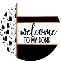 Thumbnail for Cat Door Hanger, Welcome To My Home Door Hanger, DCO-01934-DH, 18